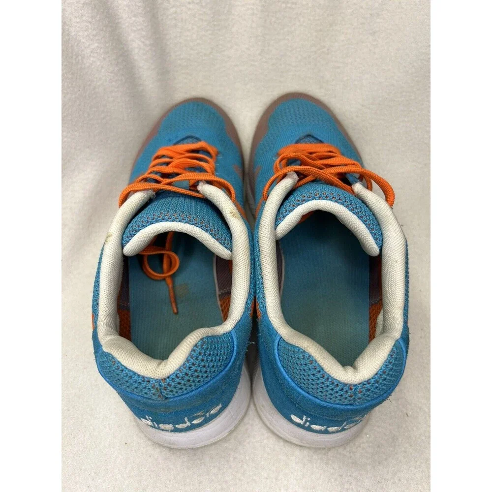 Diadora‎ V7000 Weave Sneakers Mens Size 7.5 Blue Orange Retro Runner Shoes